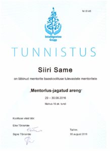 mentor certificate